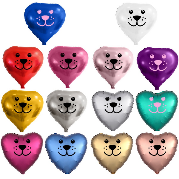 TGB17200 17" Heart Foil Balloons with Custom Im...
